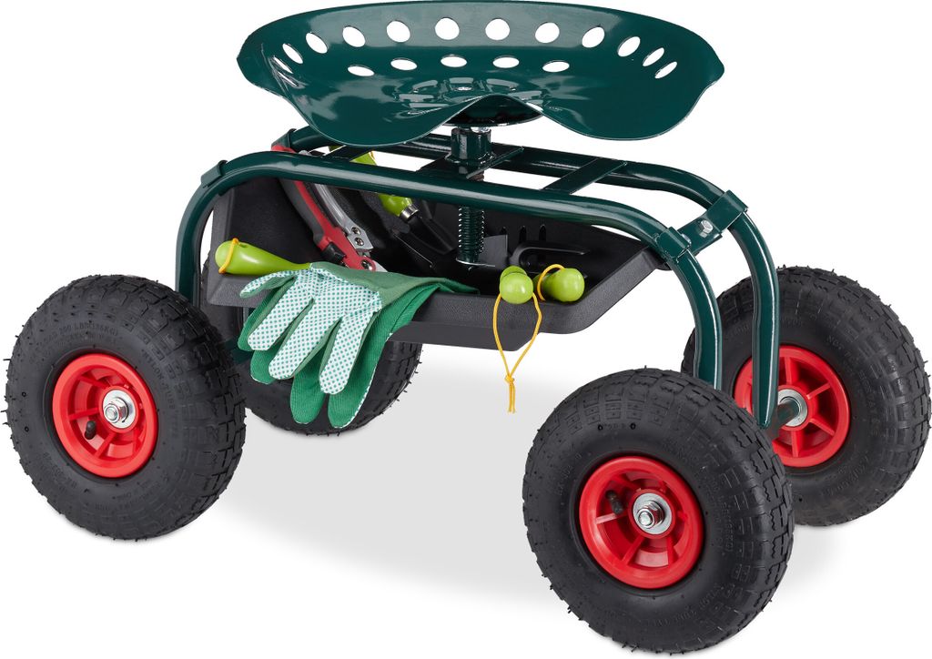 Siège de jardin mobile Relaxdays, réglable en hauteur, 150 Image du produit 