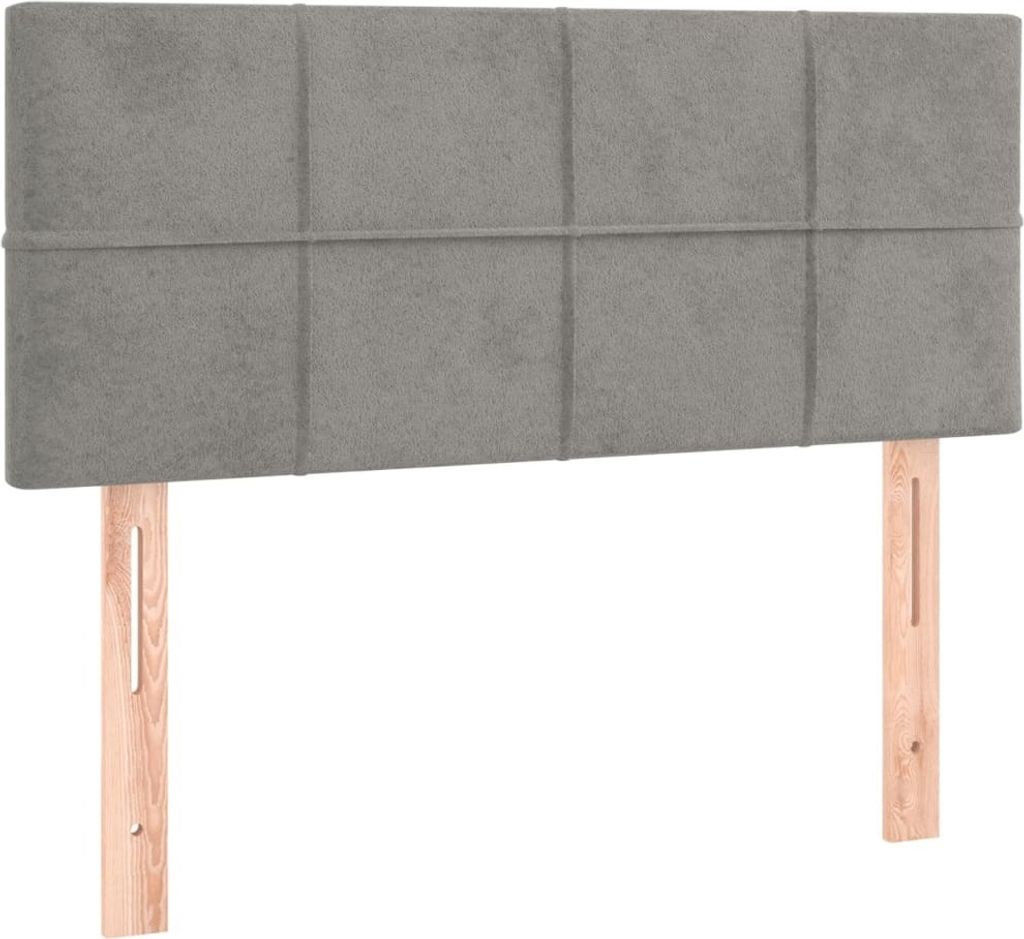 vidaXL Testiera grigio chiaro 90x5x78/88 cm Velluto Immagine del prodotto 