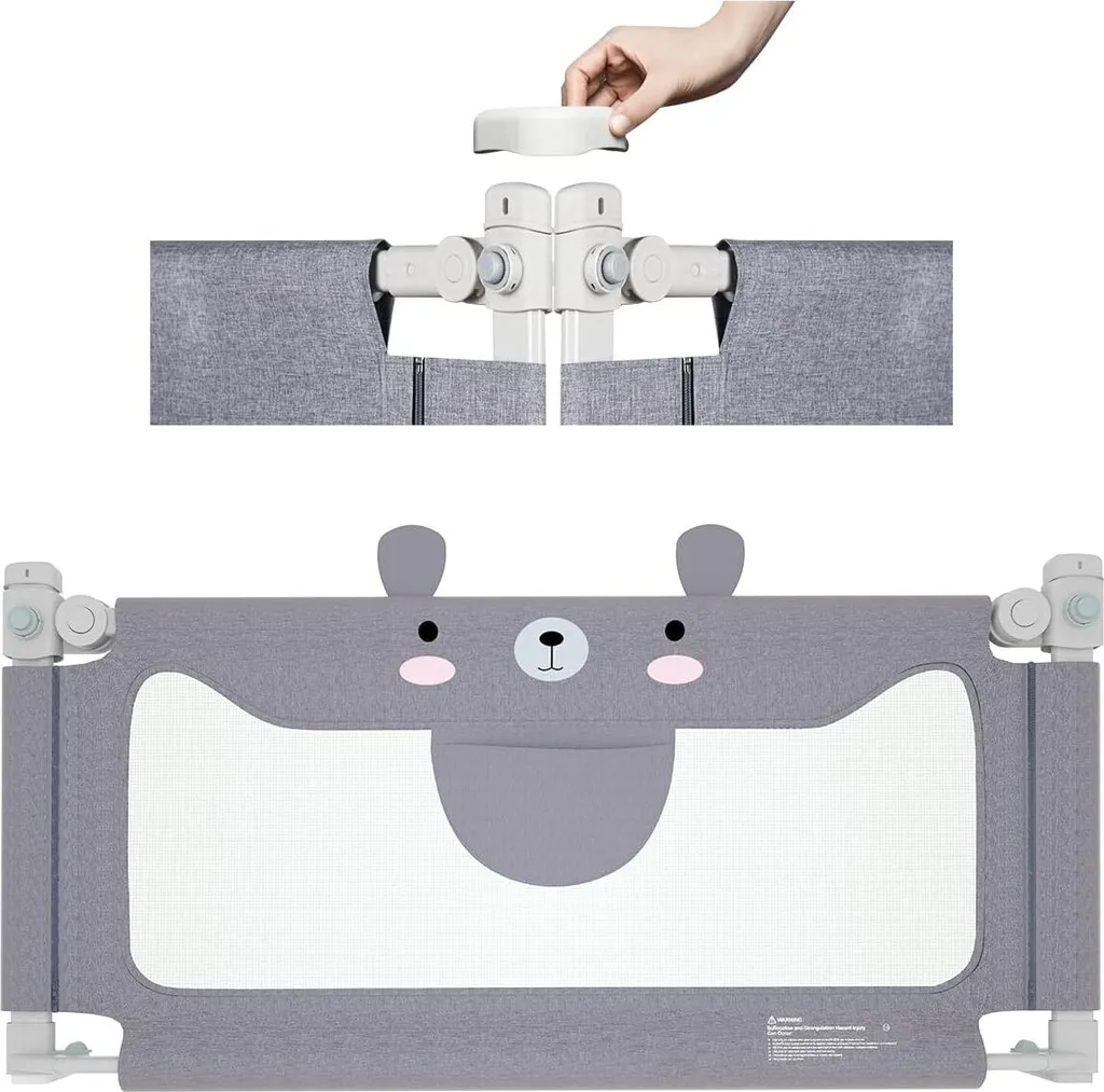 Barrière anti-chute de lit 180cm pour enfant et lit parental NAIZY