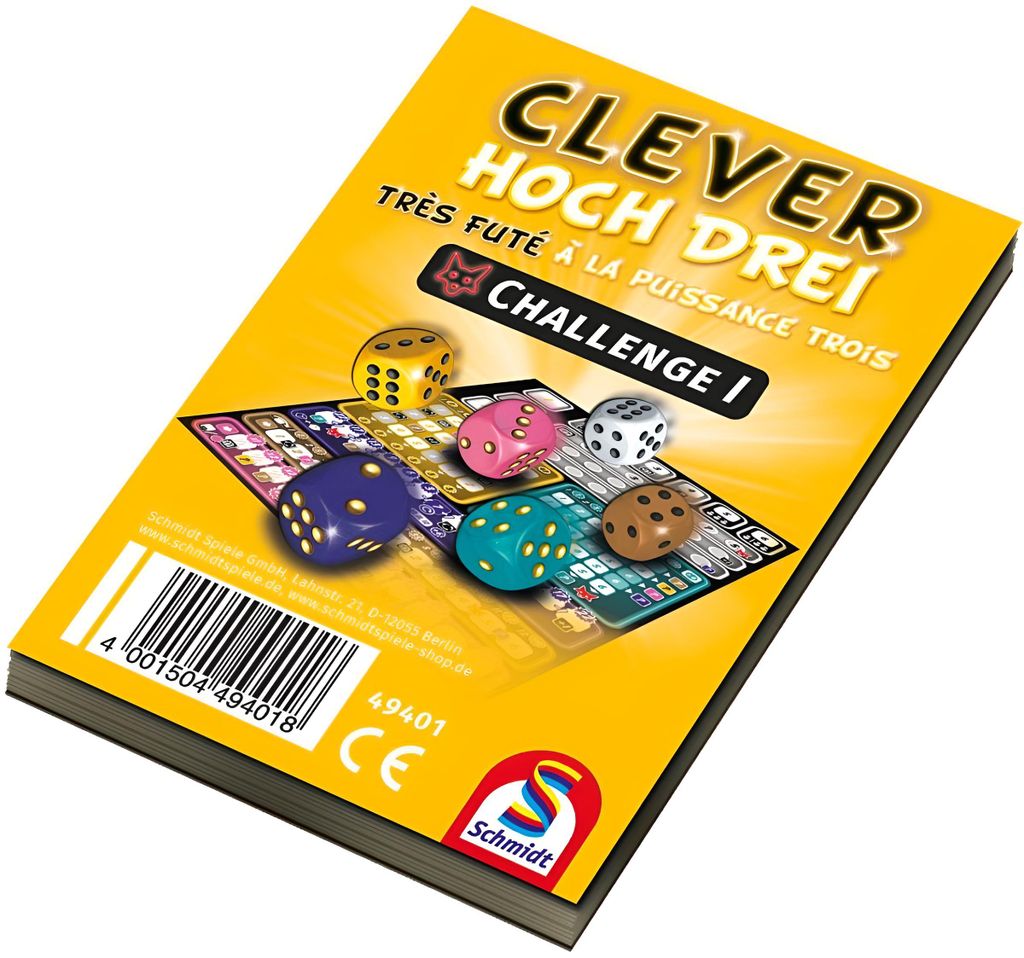 Schmidt Clever hoch Drei Challenge I Zusatzblock Spielblock Produktbild 