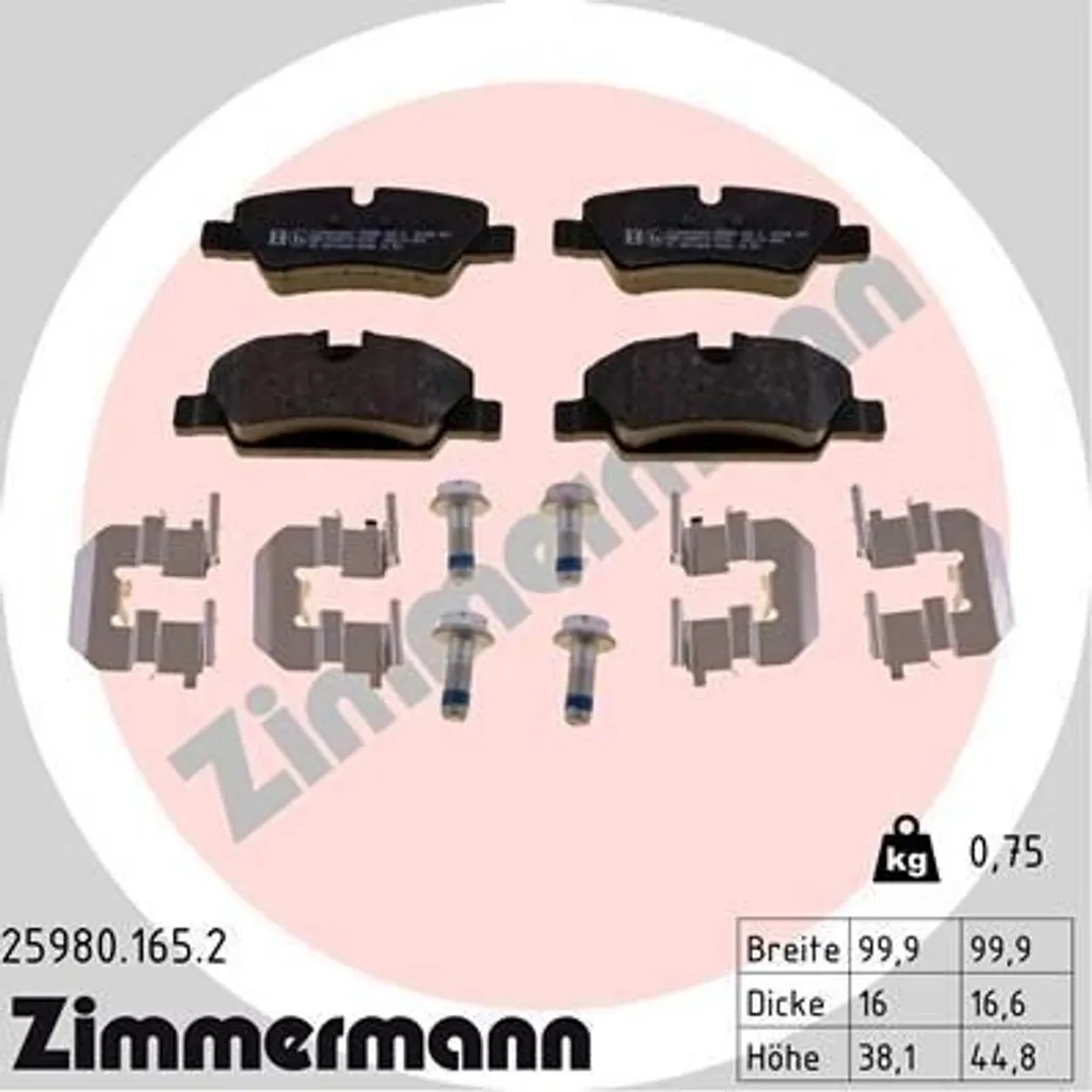 Plaquettes de frein pour MINI Hatch et Cabriolet F57 F56 25980.165.2