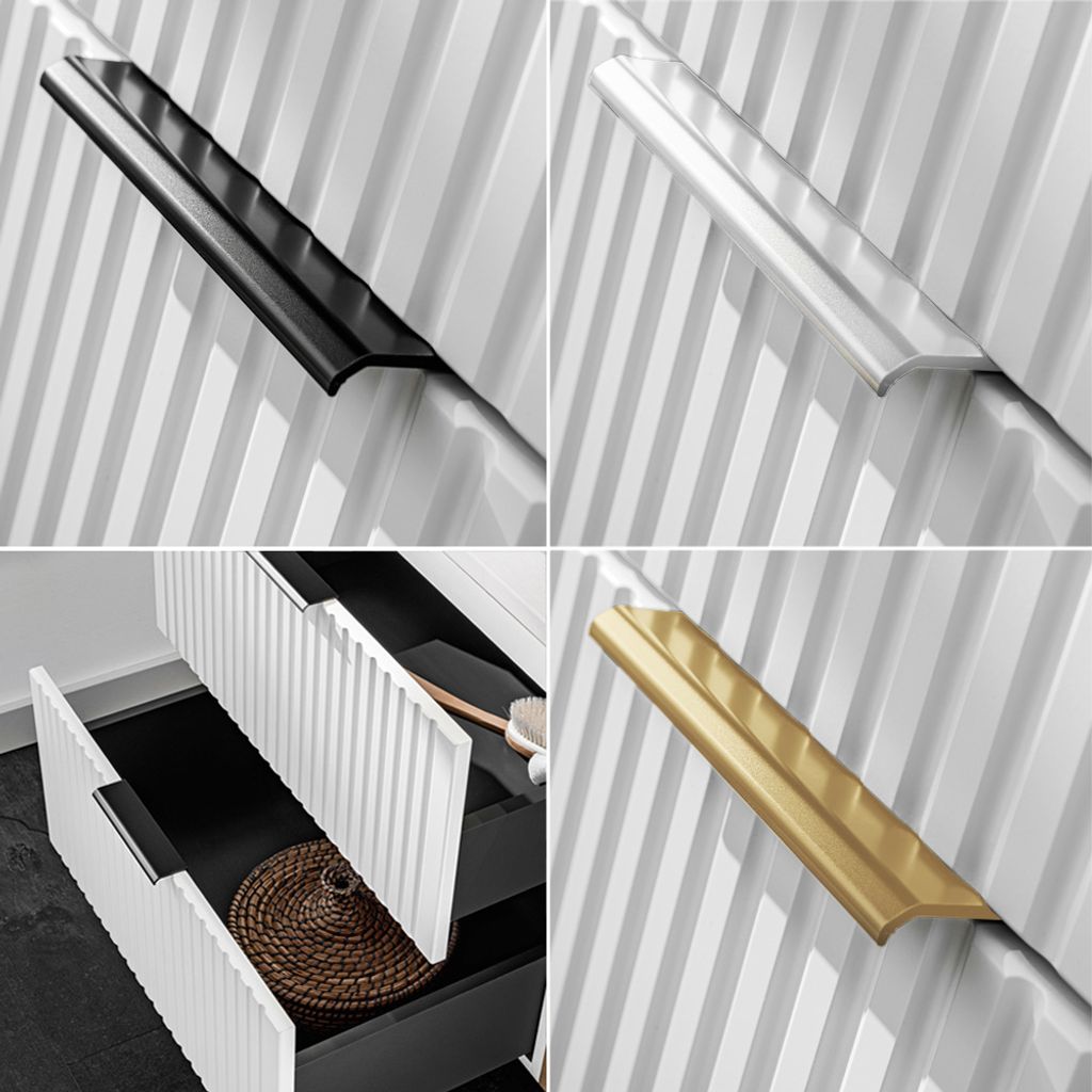 Waschtischunterschrank 80 cm in weiß matt mit gerillter Produktbild 2