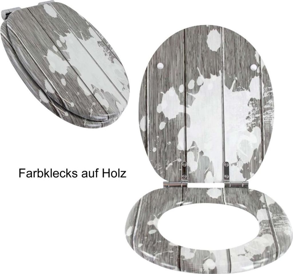 Premium MDF Toilettensitz WC-Sitz mit Absenkautomatik versch. Designs