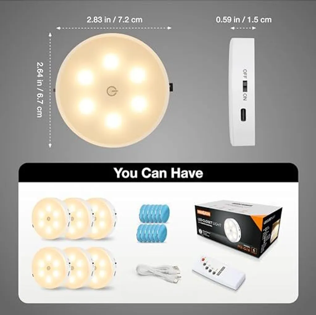 COZII Led Sottopensile Cucina, 68 LED Luce Armadio Led con Sensore
