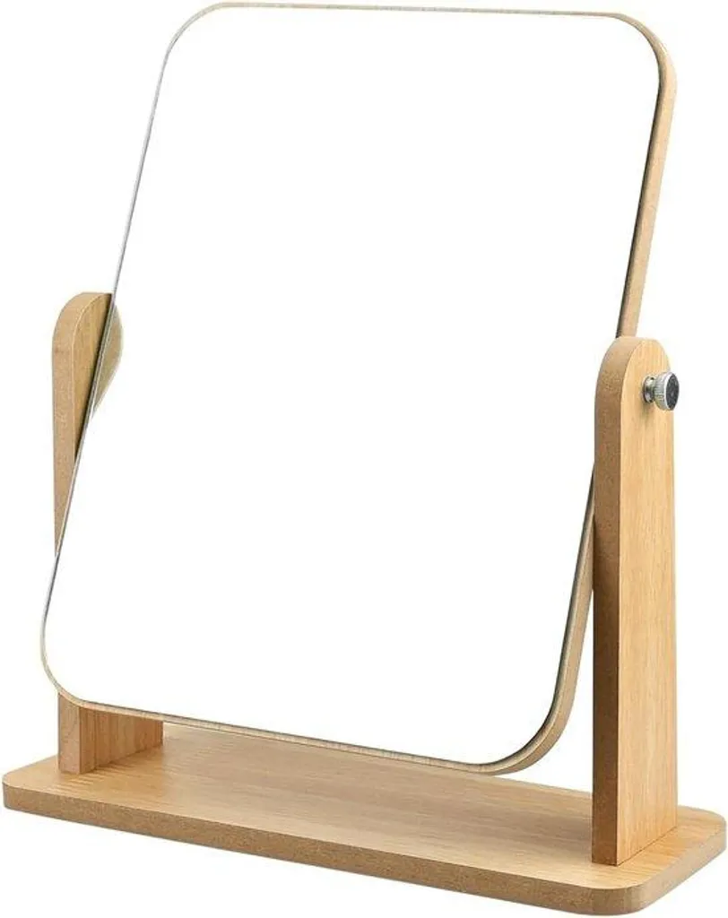 Miroir de maquillage Houten pivotant à 360° pour table et bureau