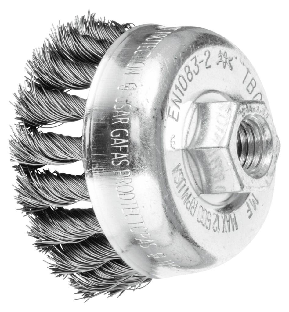 PFERD TOOLS Topfbürste gezopft TBG Ø 65 mm M14 Stahl-Draht-Ø 0,35 mm Winkelschleifer 5 Stk