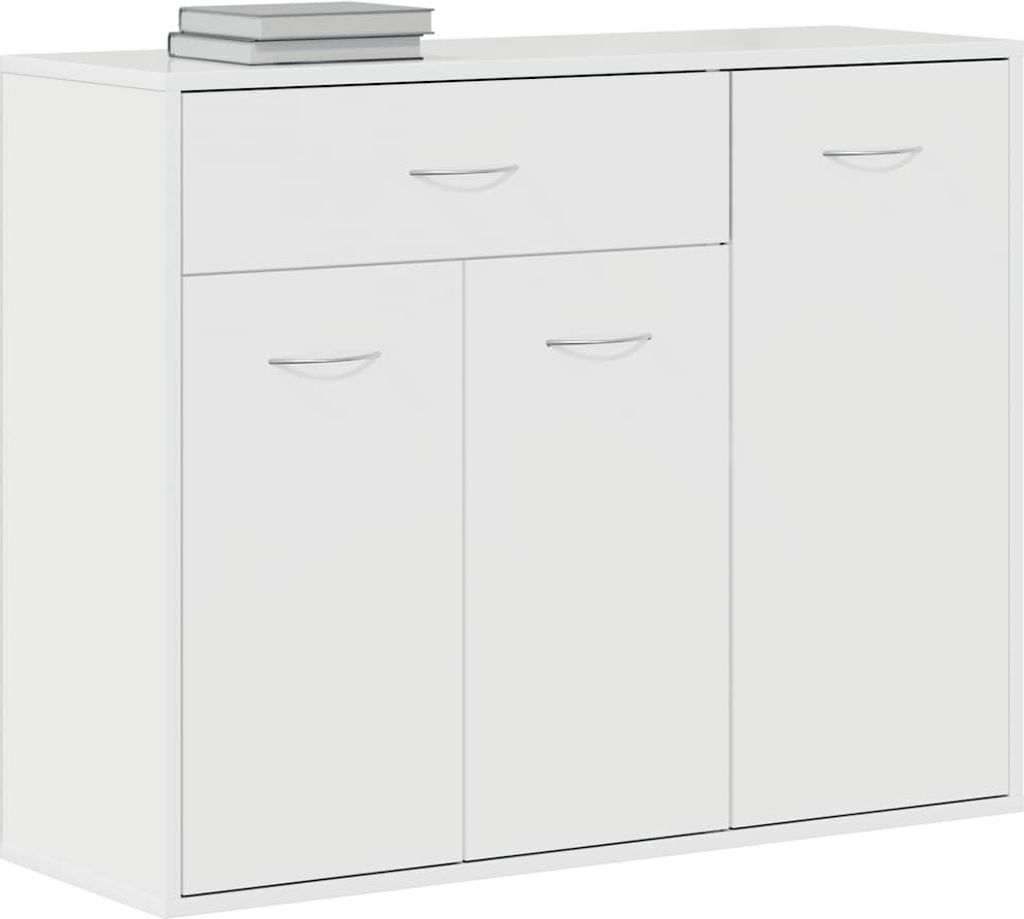vidaXL Kredens biały wysoki połysk 88×30×70 cm płyta Zdjęcie produktu 3