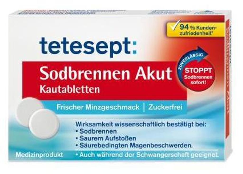 Tetesept Heartburn Acute tabletki do żucia 20 szt Zdjęcie produktu 