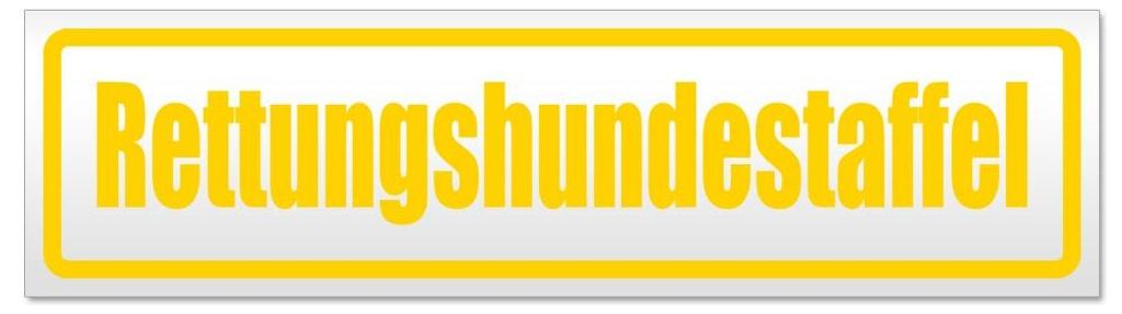 Kiwistar Rettungshundestaffel Magnetschild Schild magnetisch - 30cm Gelb - Magnetfolie für Auto PKW Kfz