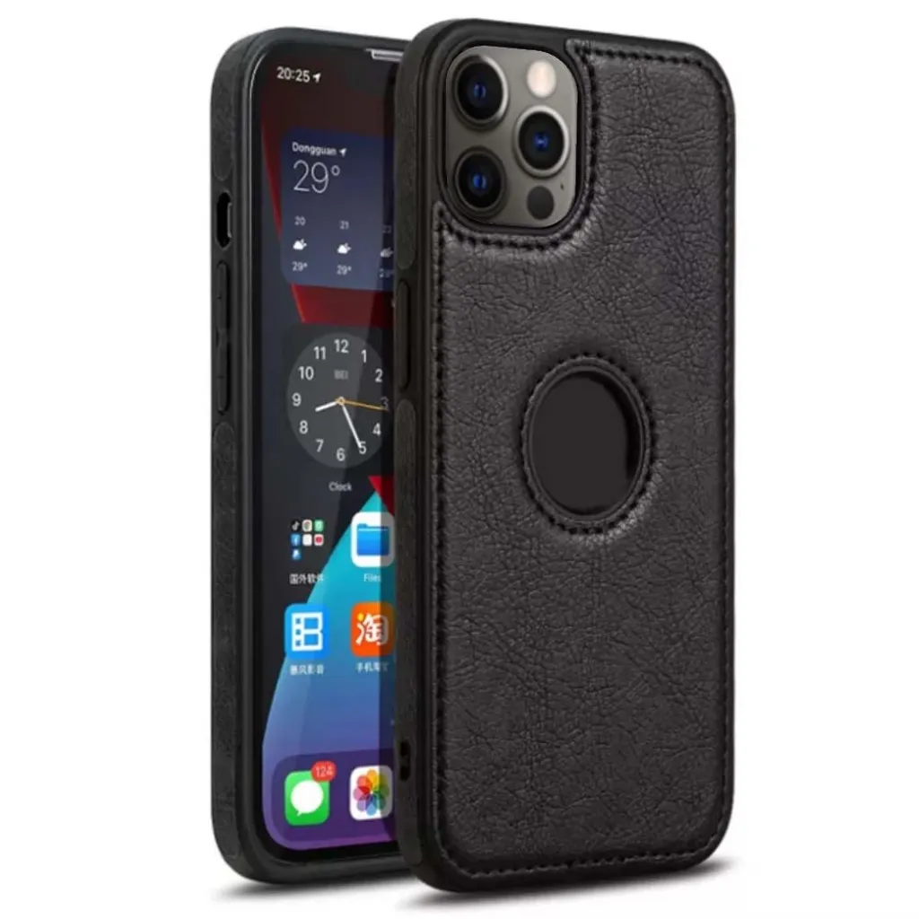 Custodia Smartphonica Pelle iPhone 12 Pro Max - Nera, Elegante e Sicura