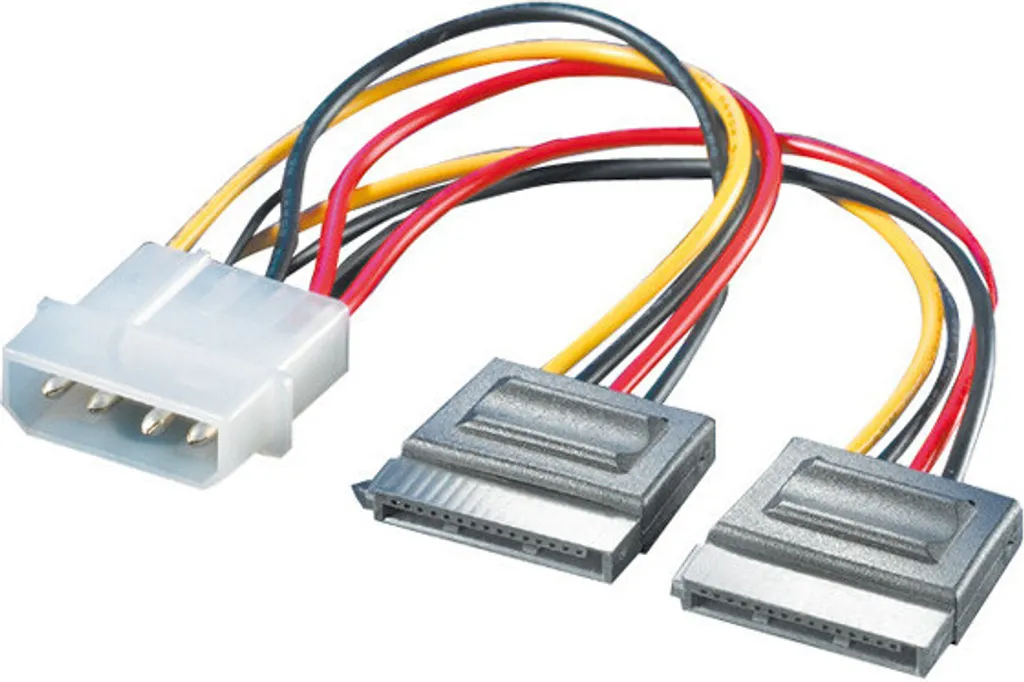 Adattatore Interno ROLINE 11.03.1050: Da 4-Pin Molex a Dual SATA 12cm