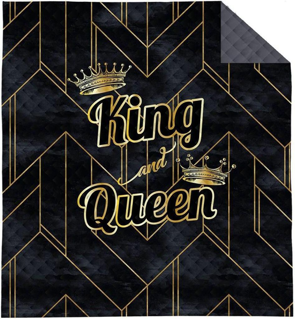 DETEXPOL Přehoz na postel König und Königin gold Polyester, 170/210 cm