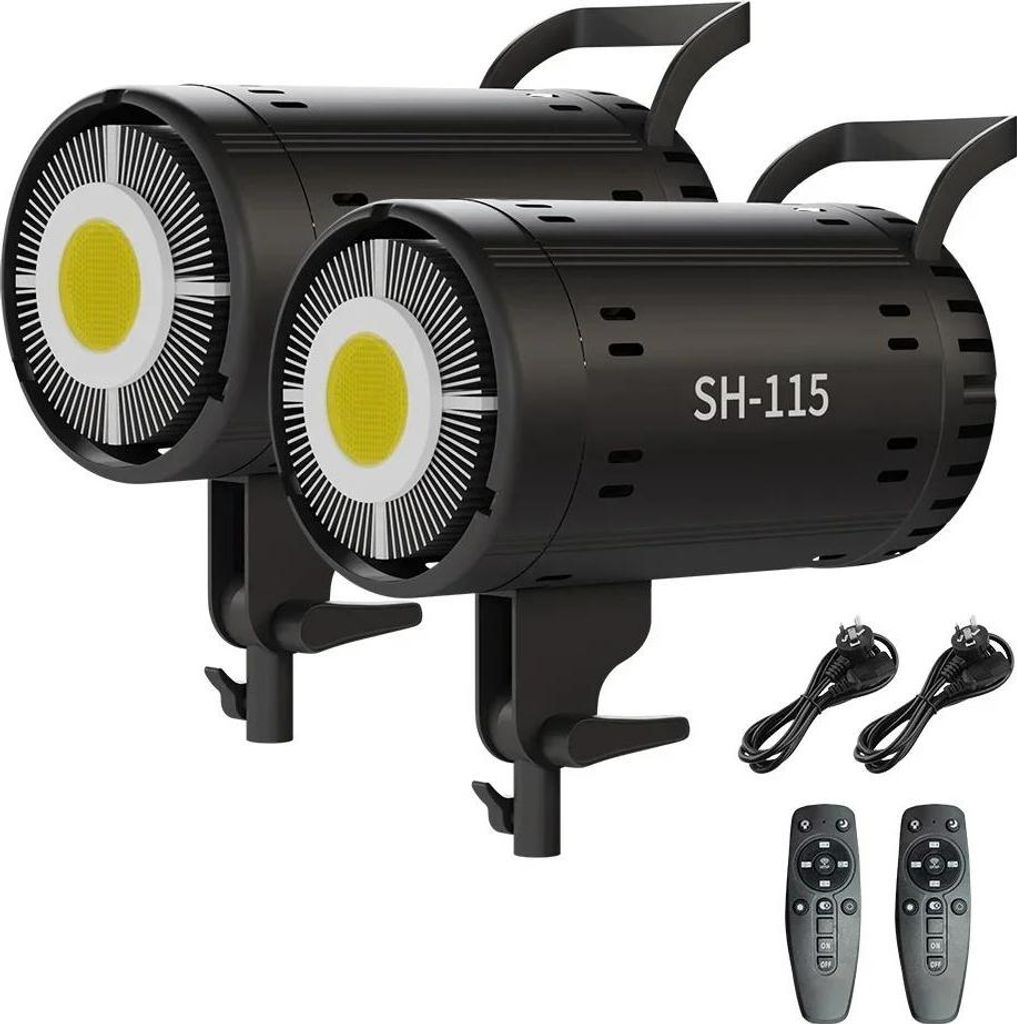 Fotografie LED Video Licht, einstellbare Farbtemperatur, hohe Helligkeit, NEU 115W 2 Licht