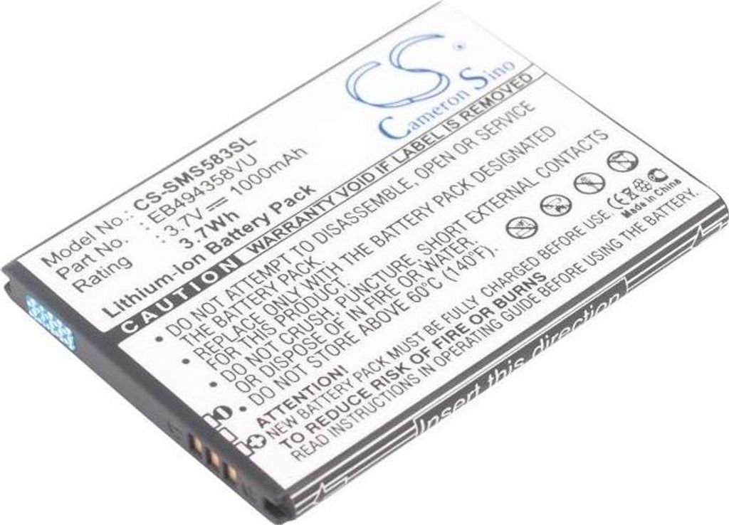 Akku für Samsung Cooper, Galaxy Ace, Galaxy Gio und andere, 1000 mAh, Li-Ion