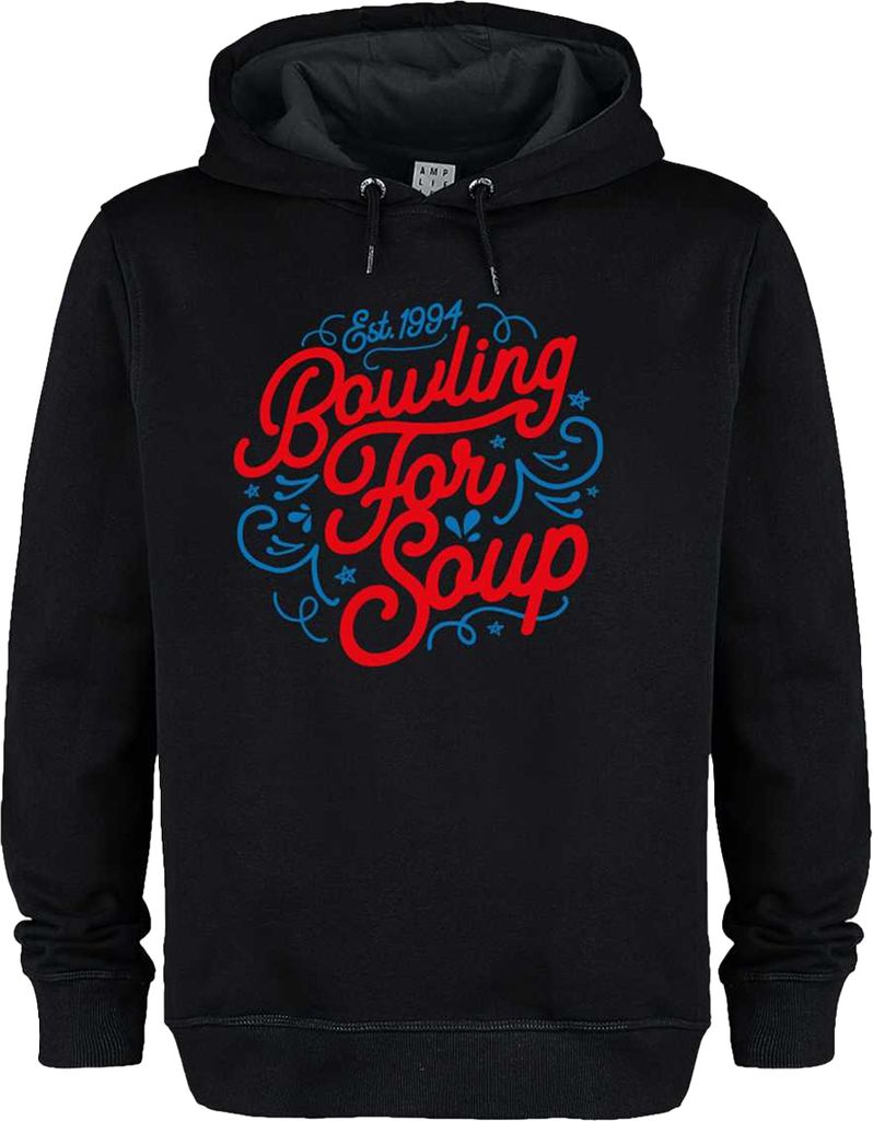 Amplified - "Swirly" Kapuzenpullover für Herren/Damen Uni GD2229 (S) (Schwarz)