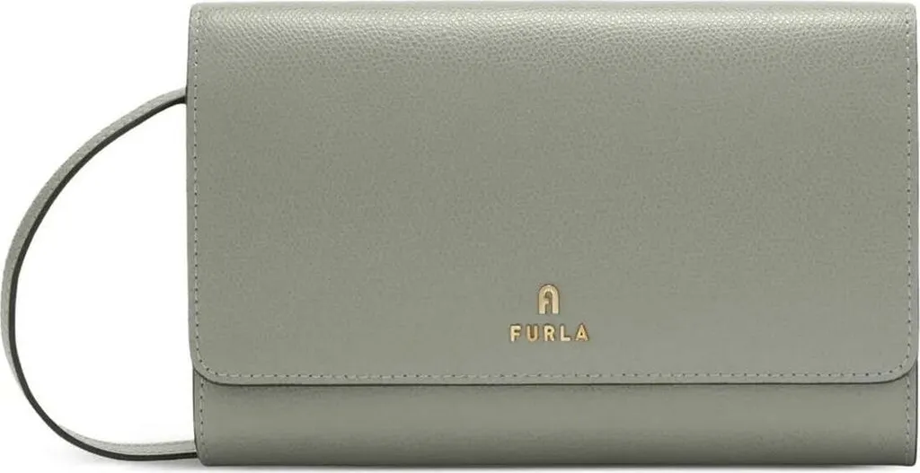 Porte-monnaie Furla WE00675-ARE000-AG700 vert en cuir texturé