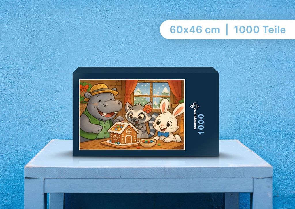 hansepuzzle 110486 - Sash, Lulu und Bouncy Puzzle, 1000 Teile, Kinder, 60,0 x 46,0cm mit hochwertiger Aufbewahrung, Kartonbox & Beutel