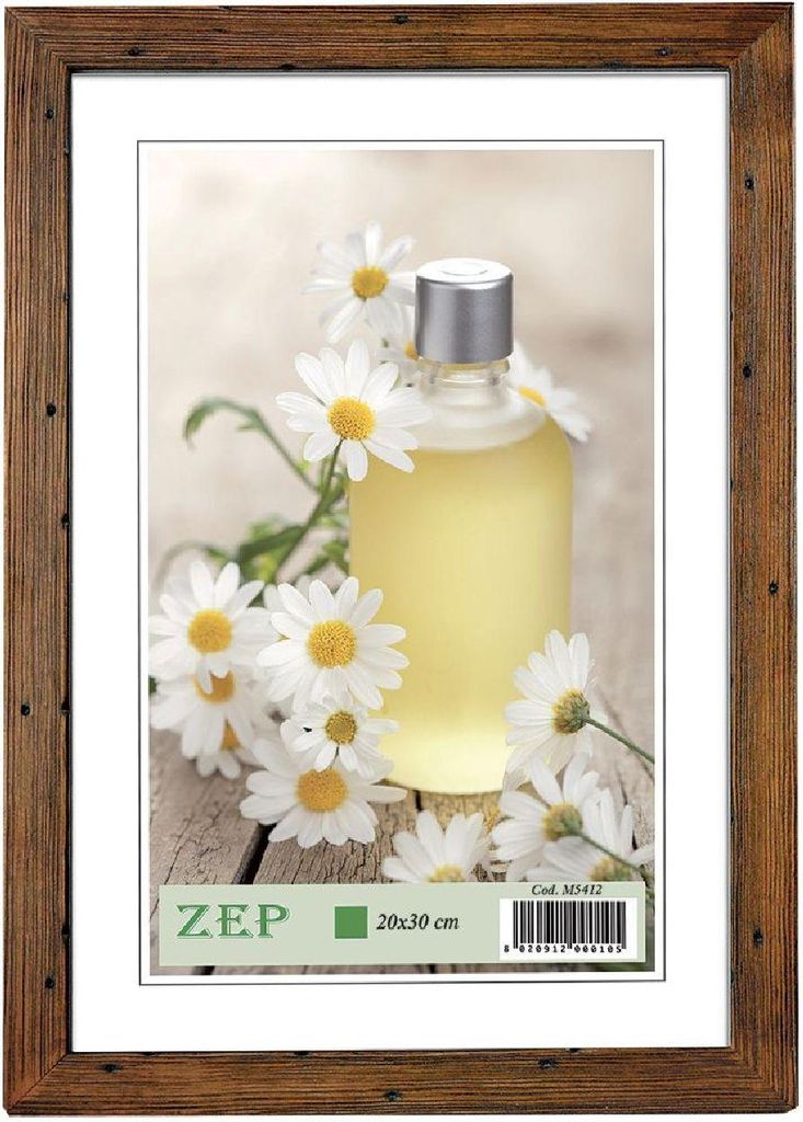 ZEP Corsica Holz-Bilderrahmen 10x15 cm Braun mit Aufsteller 2 cm Leiste