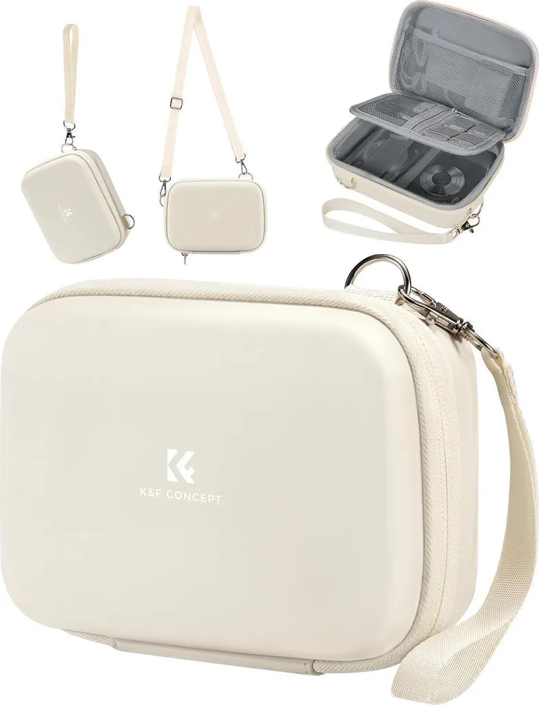 K&F Etui Appareil Photo Numérique Eva Coque Dure Beige Antichoc