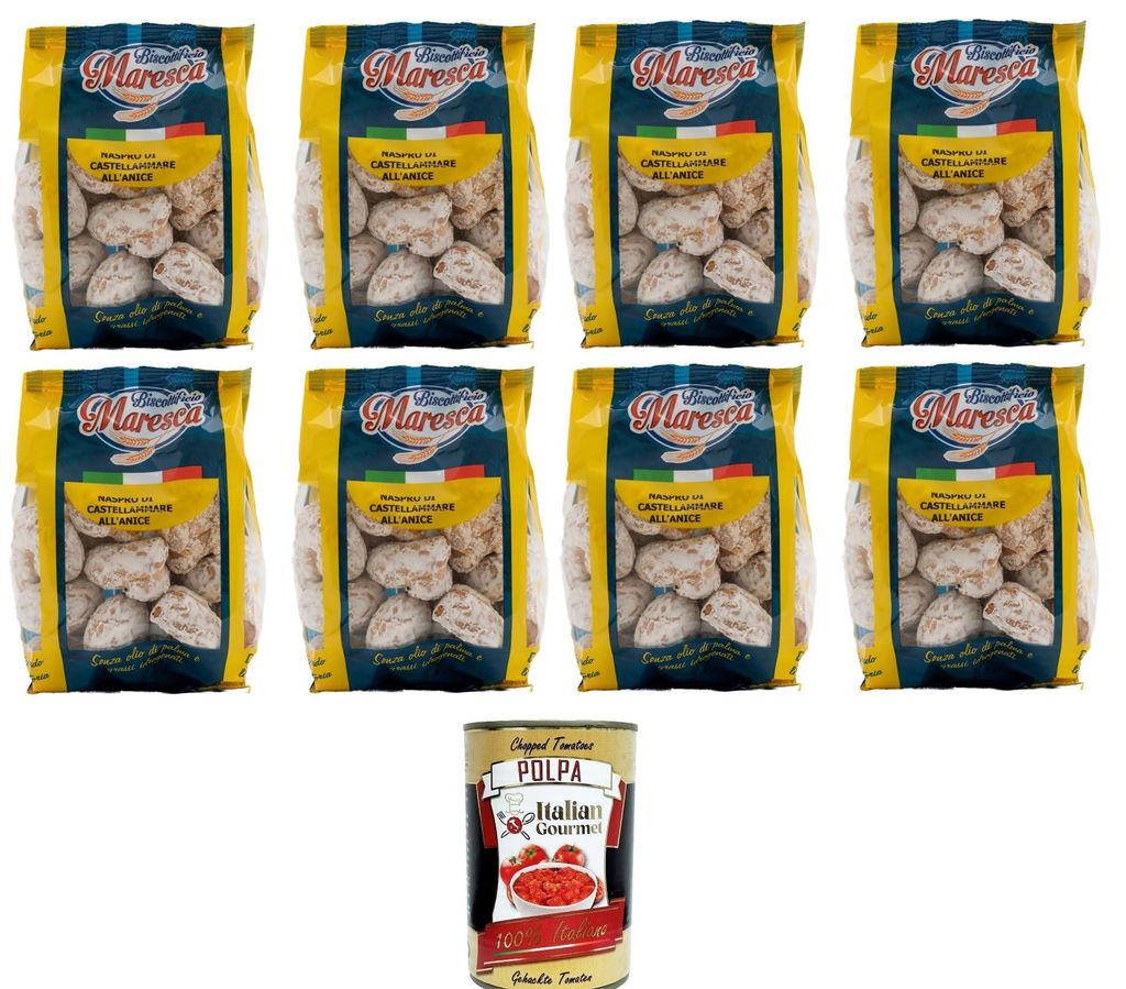 Maresca- Naspro di Castellammare all’Anice Aniskekse 8x 200gr + Italian Gourmet Polpa di Pomodoro 400g