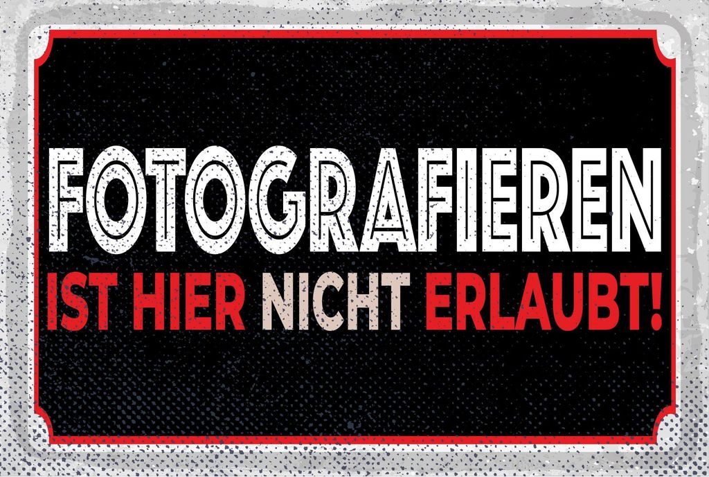 vianmo Holzschild 12x18 cm Fotografieren ist hier nicht erlaubt