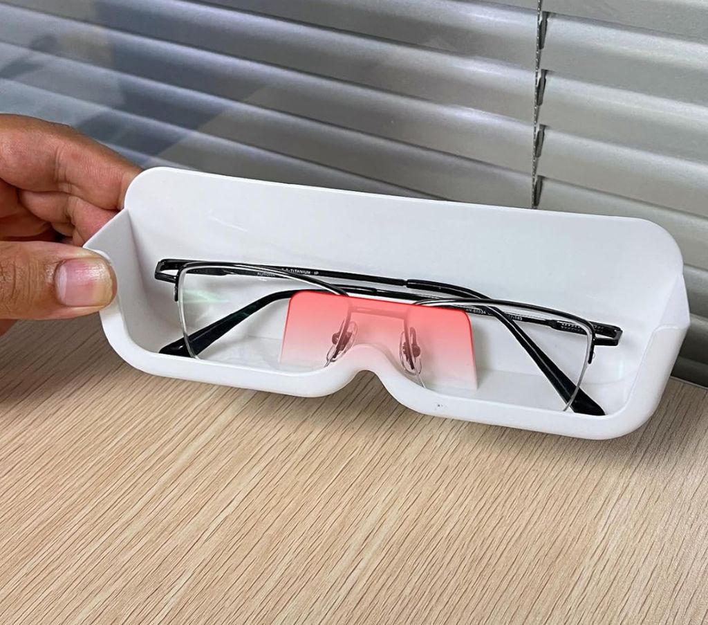 Weißer Wand-Brillenhalter zur Aufbewahrung von Brillen Produktbild 3