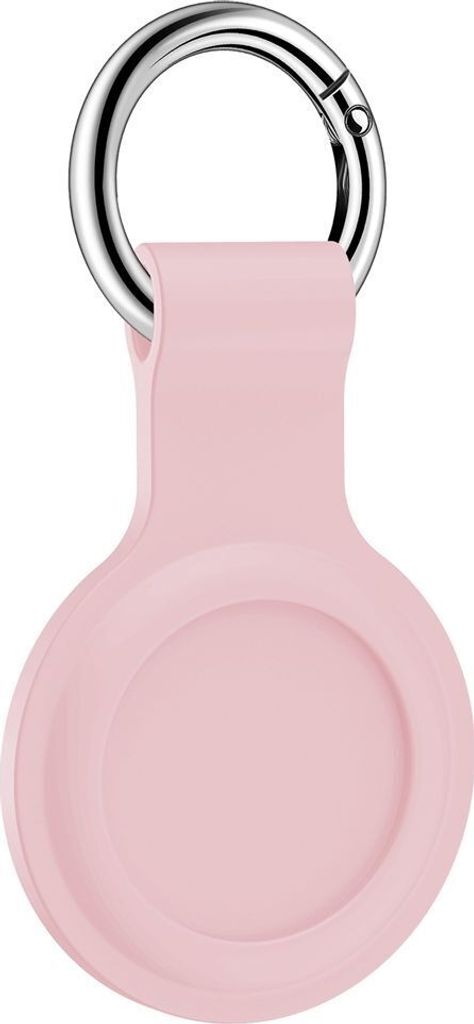 Mobigear Ring Apple AirTag Hülle Flexibles Silikon Schlüsselanhänger - Pink