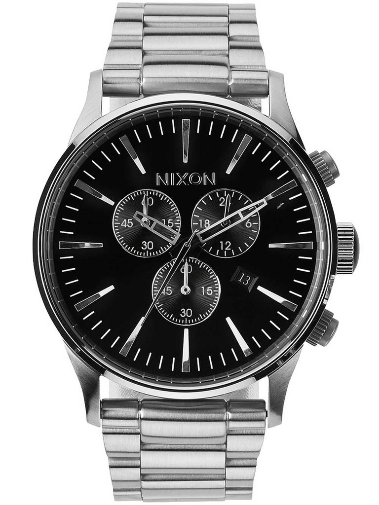 Nixon Sentry Chrono Silber Herrenuhr