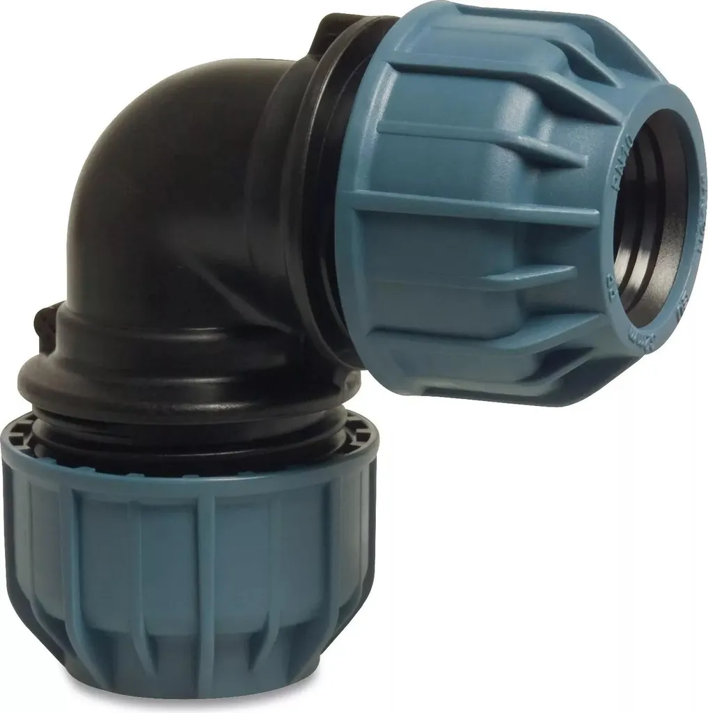 Gomito 90° Jason 20mm PP PN10 - Raccordo Professionale Tubo PE