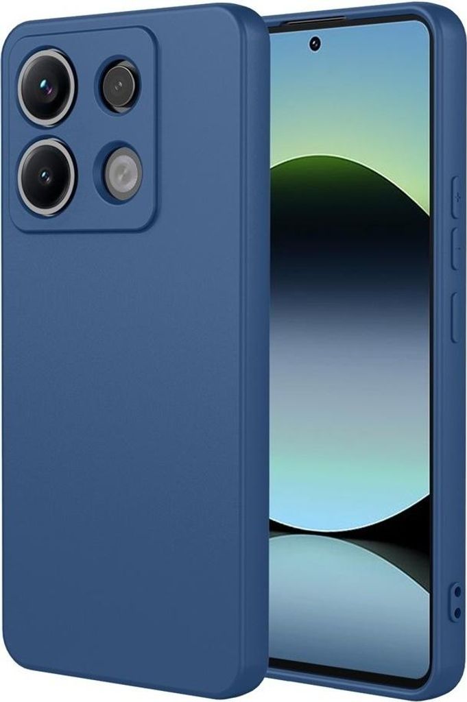 Hülle für Xiaomi Redmi Note 14S/13 Pro / Xiaomi Poco M6 Pro - Phonesta Soft Silk Silikon Back Cover - Dunkelblau