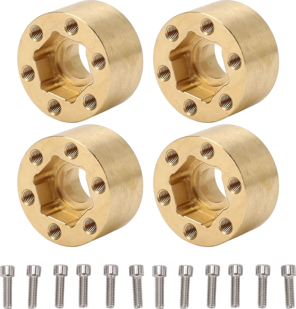 Offerta 4 Pezzi Mozzi Ottone 12mm RC Crawler - Upgrade Peso Ruote 1.9 2.2