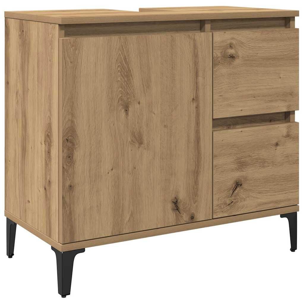 vidaXL Waschbeckenunterschrank Artisan-Eiche 65x33x60 cm Produktbild 