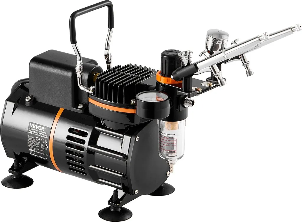 Kit aérographe complet avec compresseur double ventilateur modèle K-3 - 10
