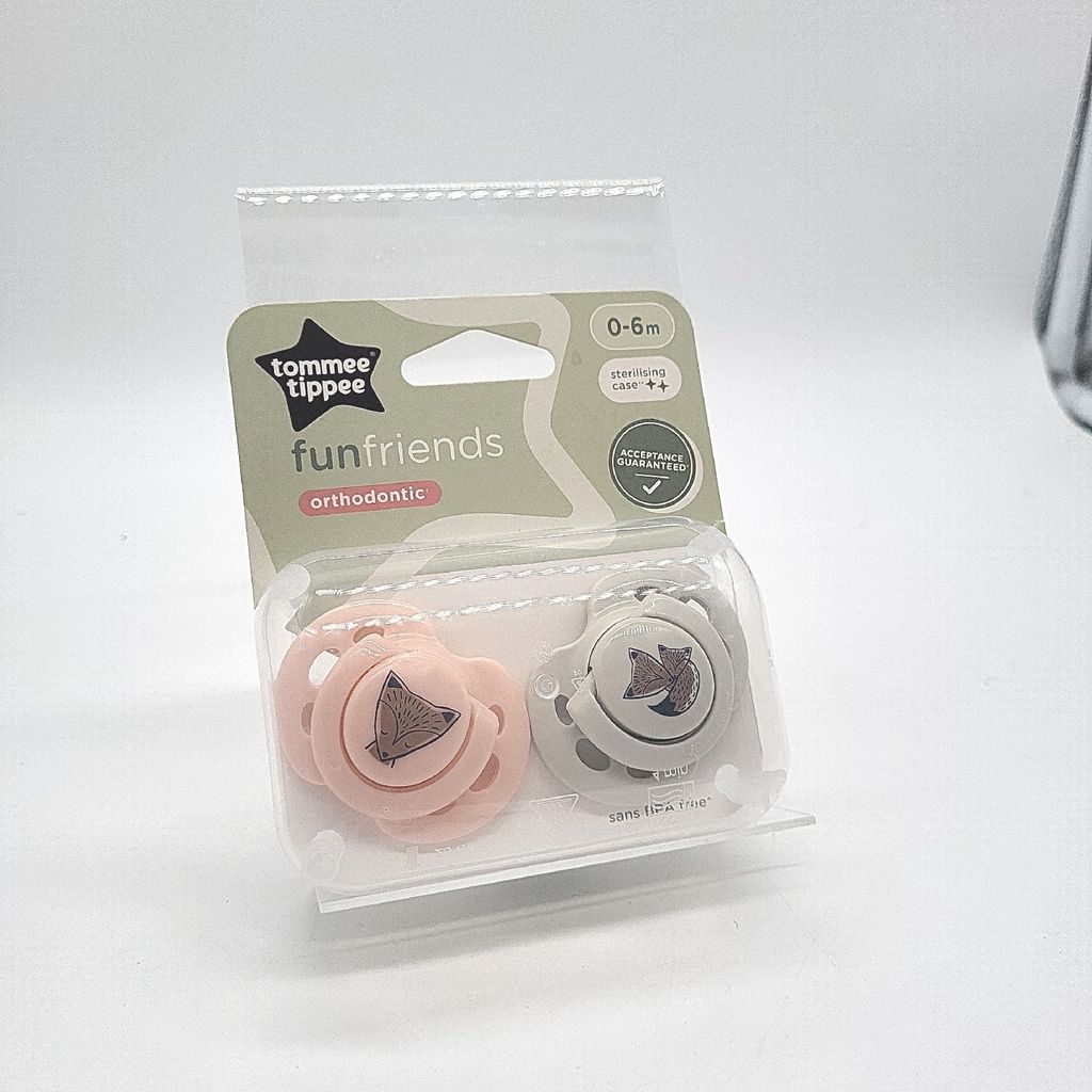 Tommee Tippee Fun Style Smoczek uspokajajcy 0-6m ty, 2 sztuki
