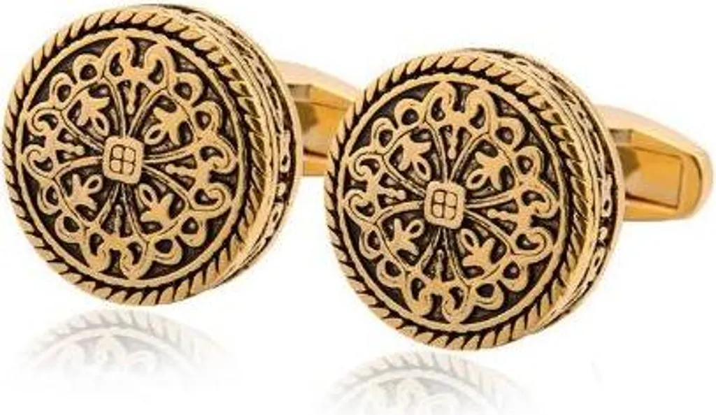 Paire de boutons de manchette Méduse Africana, bijoux homme de luxe
