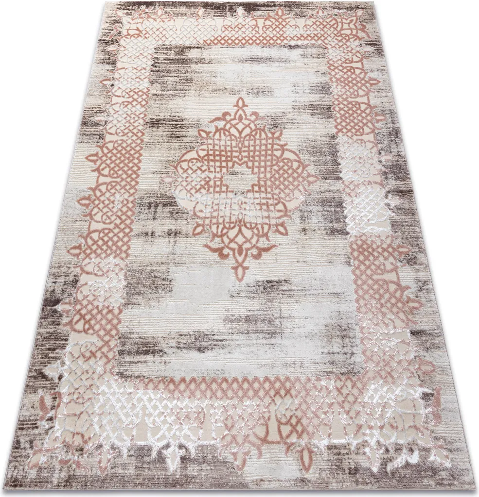 Tapis beige 180x270 cm double épaisseur CORE W9797 relief haut de gamme