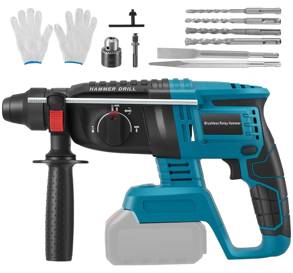 Perforateur burineur sans fil 18V Brushless bleu - Pack avec mallette