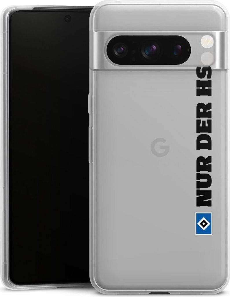 DeinDesign Slim Hülle für Google Pixel 8 Pro Silikon Case Ultra Dünn Handyhülle HSV Hamburger SV transparent