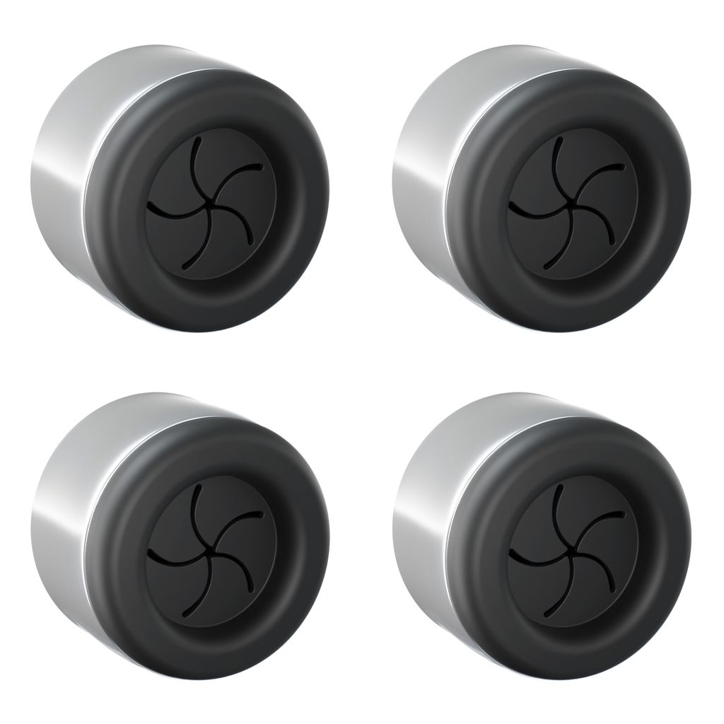Set di 4 portasciugamani in acciaio inox, nero, autoadesivi Immagine del prodotto 