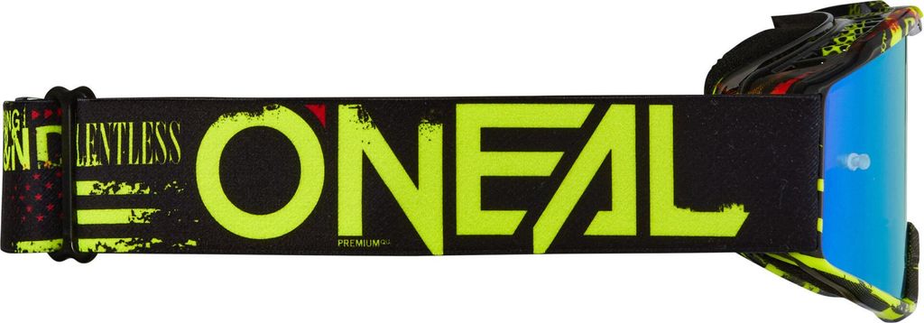 O ́Neal Kinder Bikebrille B-10 Youth Goggle ATTACK, Größe:ONESIZE, Farben:black/neon yellow +radium blue