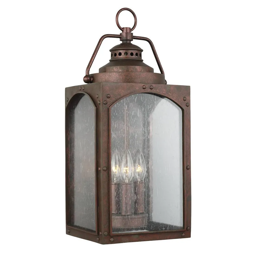Luminaire extérieur pour façade et porche Randhurst Cuivre 51x22cm