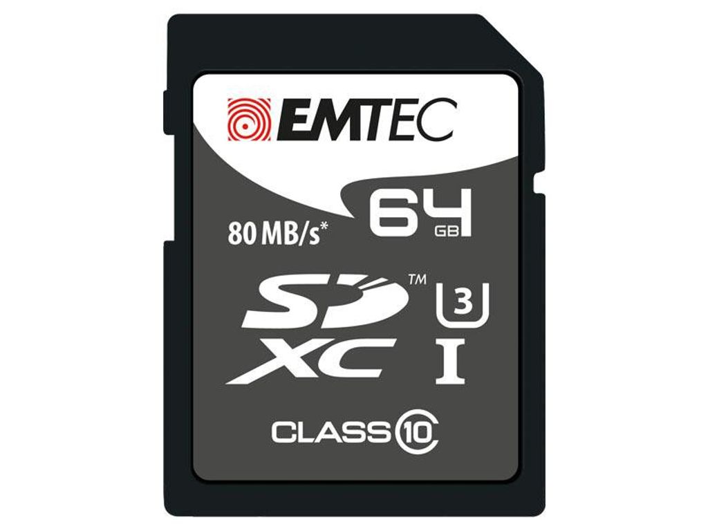 SDXC 64GB EMTEC CL10 Platinum 80MB/s UHS-I U3 Blister
