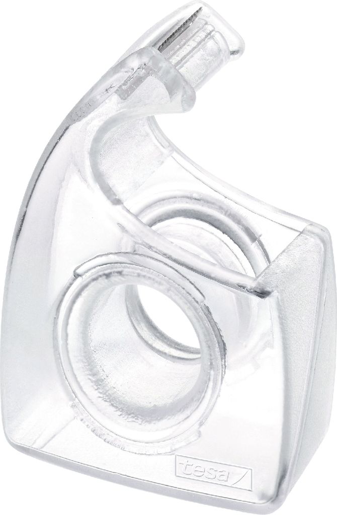 tesa Easy Cut Handabroller, transparent, unbestückt, Display nachfüllbarer Handabroller, ergonomisches Design,