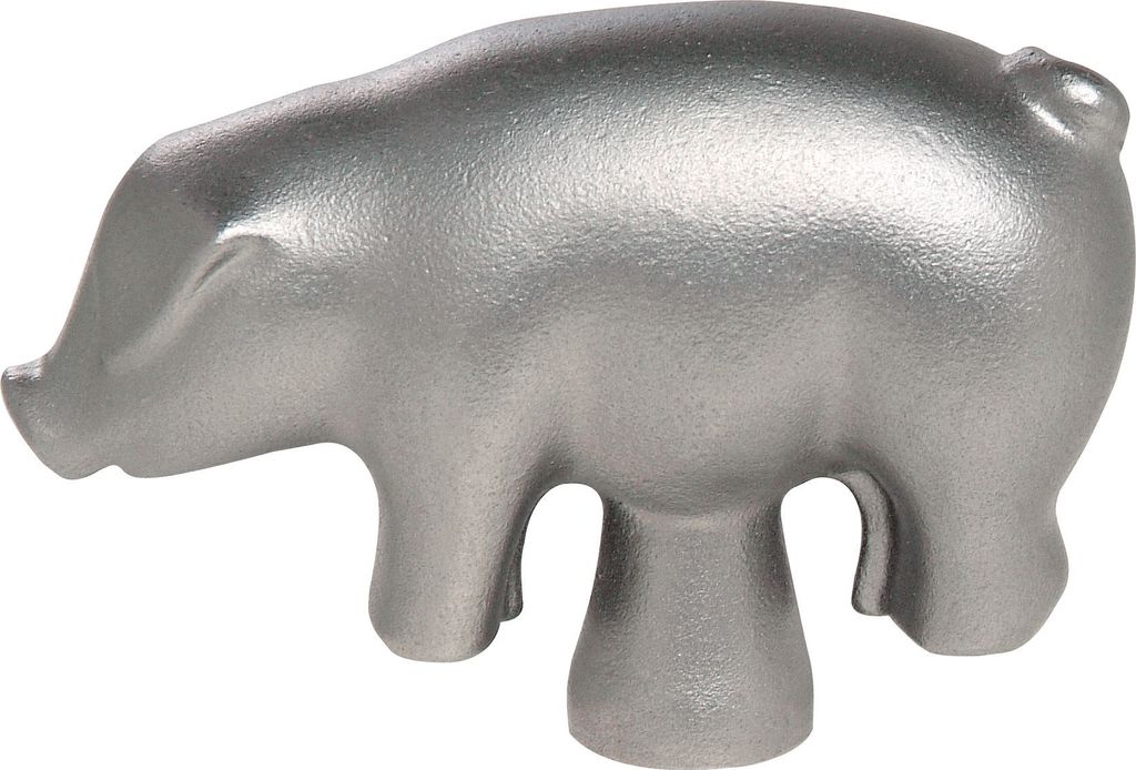 Staub Knauf Deckelgriff Edelstahl Schwein Silber Produktbild 