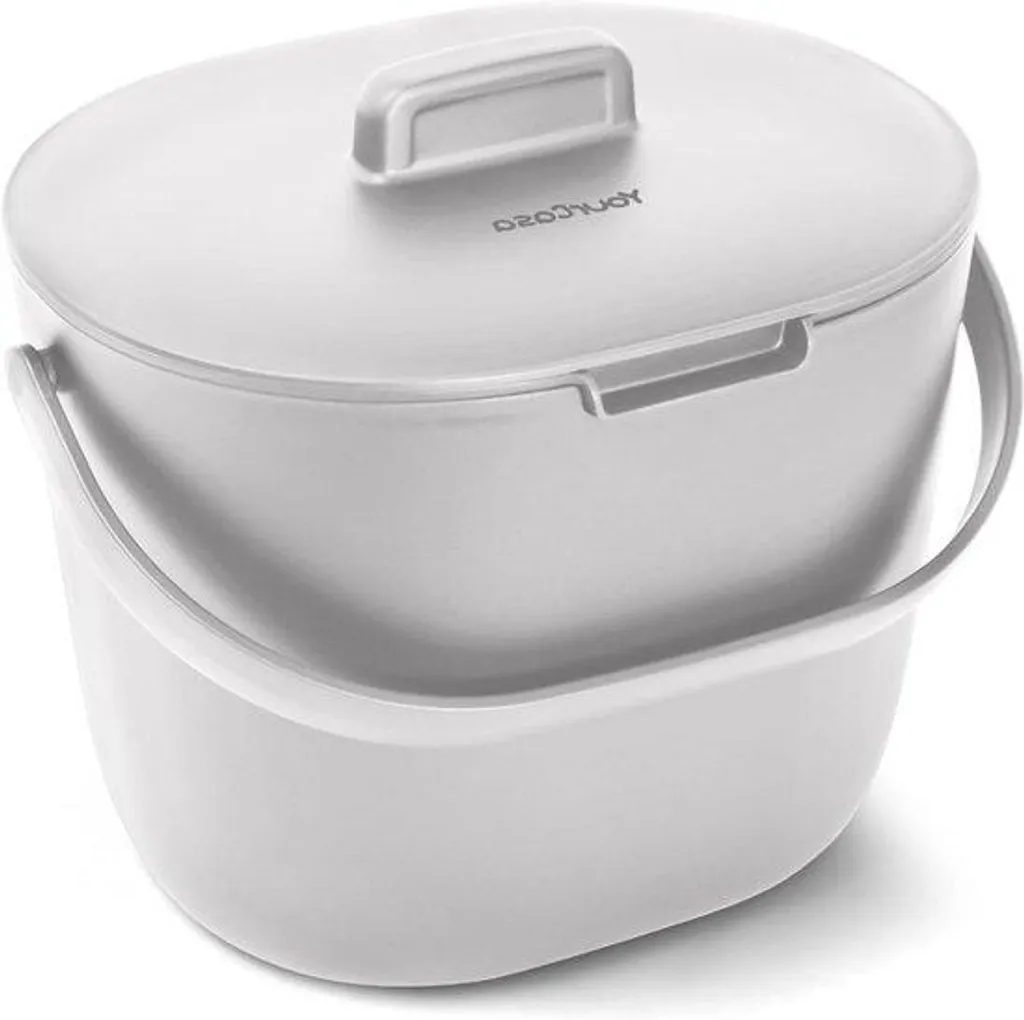 Bac à compost de cuisine 36L pour déchets organiques avec tamis gris