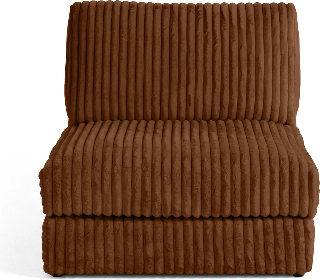 Fauteuil Modulaire Jasper pour Salon Cocooning Fourrure Rouille