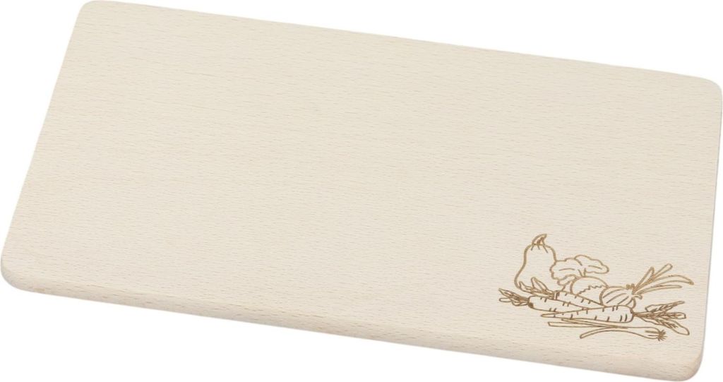 MINI-SCHNEIDEBRETT MIT GRAVUR, GEMÜSE, KÜCHE, HOLZ, 22 x 12 x 1 cm