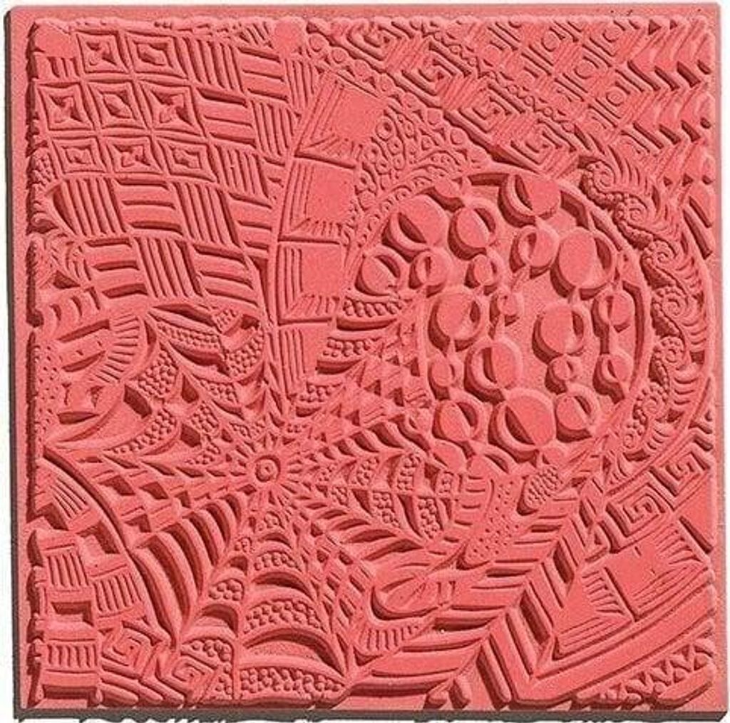 Cernit Dreams Gummi Prägeplatte wiederverwendbar für Polymer Clay 90x90 mm