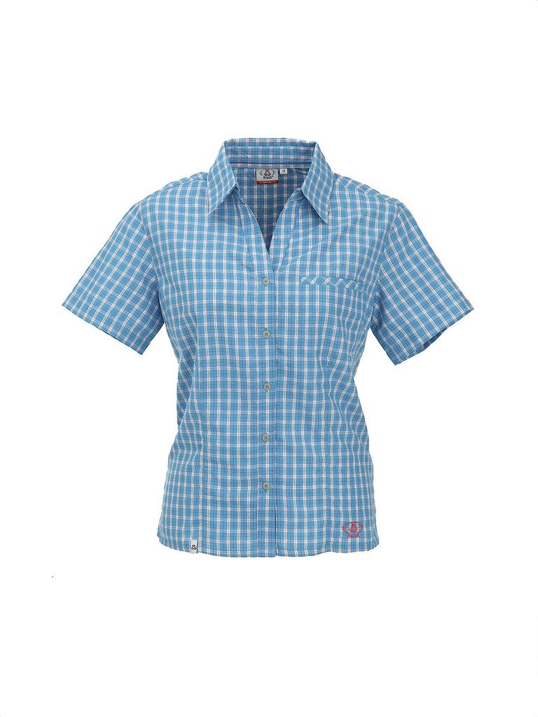 Maul - Sandnes 2 - Damen Outdoor Bluse - blau kariert