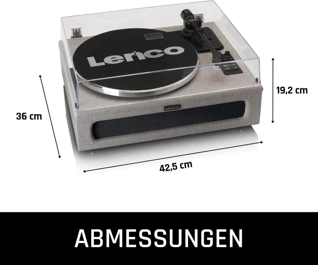Platine Vinyle Lenco LS-440GY Entraînement par Courroie 4 Haut-Parleurs